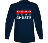Ghosts Pac Man Parody New England Defense Football Fan T Shirt