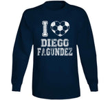 Diego Fagundez I Heart New England Soccer T Shirt