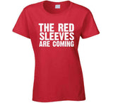The Red Sleeves Are Coming New England Defense Football Fan v3 T Shirt