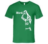 Larry Bird Silhouette BIRD Boston Basketball Fan T Shirt