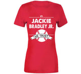 Jackie Bradley Jr We Trust Boston Baseball Fan T Shirt