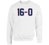 16 And 0 Lets Go New England Football Fan T Shirt
