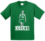 Larry Legend Bird GOAT Boston Basketball Fan T Shirt