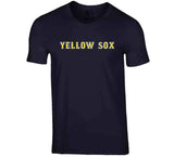 Yellow Sox Boston Baseball Fan  T Shirt