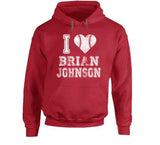 Brian Johnson I Heart Boston Baseball Fan T Shirt