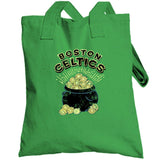 Retro Boston Basketball Fan Pot of Gold Distressed T Shirt