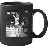 Retro Larry Bird Jump Shot Boston Basketball Fan Black T Shirt