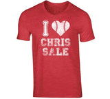 Chris Sale I Heart Boston Baseball Fan T Shirt