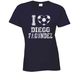 Diego Fagundez I Heart New England Soccer T Shirt