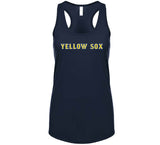 Yellow Sox Boston Baseball Fan  T Shirt