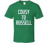 Cousy to Russell Boston Legends Basketball Fan T Shirt