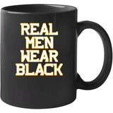 Real Men Wear Black Boston Hockey Fan T Shirt