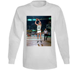 Retro Larry Bird Jump Shot Boston Basketball Fan T Shirt