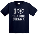 Claude Dielna I Heart New England Soccer T Shirt