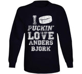 Anders Bjork I Love Boston Hockey Fan T Shirt