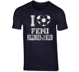 Femi Hollinger Janzen I Heart New England Soccer T Shirt