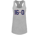 16 And 0 Lets Go New England Football Fan Sports Grey T Shirt
