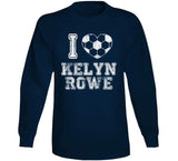 Kelyn Rowe I Heart New England Soccer T Shirt