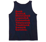 Boston Baseball Fan Tradition Names T Shirt