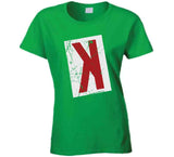 Backwards K Strikeout Distressed Boston Baseball Fan T Shirt