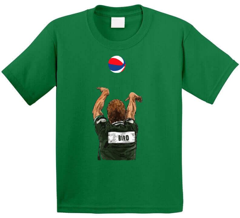 GREEN Larry Bird Boston Celtics 3 Point Contest T-shirt shirt jersey S-5XL