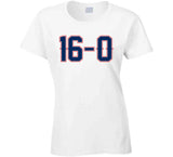 16 And 0 Lets Go New England Football Fan T Shirt