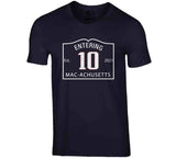 Entering Mac Achusetts Mac 10 Mac Jones New England Football Fan T Shirt