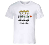 Retro Boston Basketball 3 Letter Man MVP Larry Bird Basketball Fan Boston T Shirt