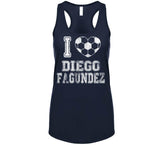 Diego Fagundez I Heart New England Soccer T Shirt