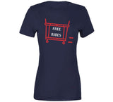 Laundry Cart Rides Free Rides Boston Baseball Fan T Shirt
