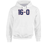 16 And 0 Lets Go New England Football Fan T Shirt