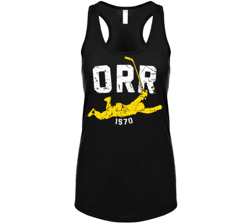 BeantownTshirts Bobby Orr Scoring and Soaring Air Orr Boston Hockey Fan V2 T Shirt Premium / Black / 2 X-Large