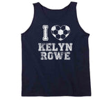 Kelyn Rowe I Heart New England Soccer T Shirt