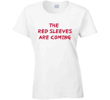 The Red Sleeves Are Coming New England Defense Football Fan v4 T Shirt