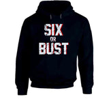 Six Or Bust New England Football Fan Distressed T Shirt
