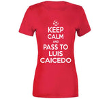 Luis Caicedo Keep Calm Pass To New England Soccer T Shirt