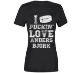 Anders Bjork I Love Boston Hockey Fan T Shirt