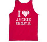 Jackie Bradley Jr I Heart Boston Baseball Fan T Shirt