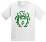 Larry Bird Caricature Big Head Silhouette Boston Basketball T Shirt