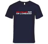 New England Runs On Lombardi City Of Champions Football Fan T Shirt
