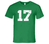 17 Championships Boston Basketball Fan Distressed T Shirt