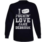 Jake DeBrusk I Love Boston Hockey Fan T Shirt