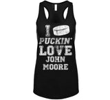 John Moore I Love Boston Hockey Fan T Shirt