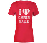 Chris Sale I Heart Boston Baseball Fan T Shirt