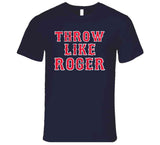 Roger Clemens Throw Like Roger Hall of Fame Boston Baseball Fan T Shirt