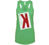 Backwards K Strikeout Distressed Boston Baseball Fan T Shirt