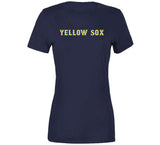 Yellow Sox Boston Baseball Fan  T Shirt