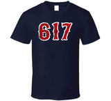Boston Champs 617 Area Code Boston Baseball Fan T Shirt