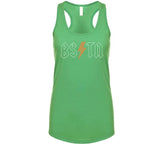 Boston BSTN Parody Basketball Fan Green  T Shirt