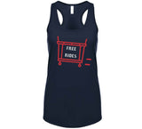Laundry Cart Rides Free Rides Boston Baseball Fan T Shirt